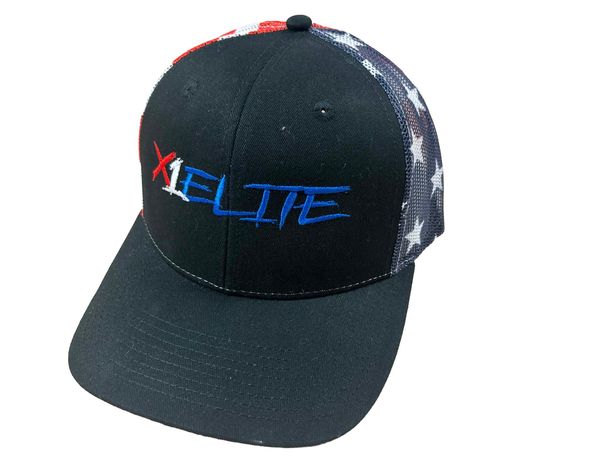 KATI S700M Printed Mesh Trucker Hat-BLACK/USAFLAG