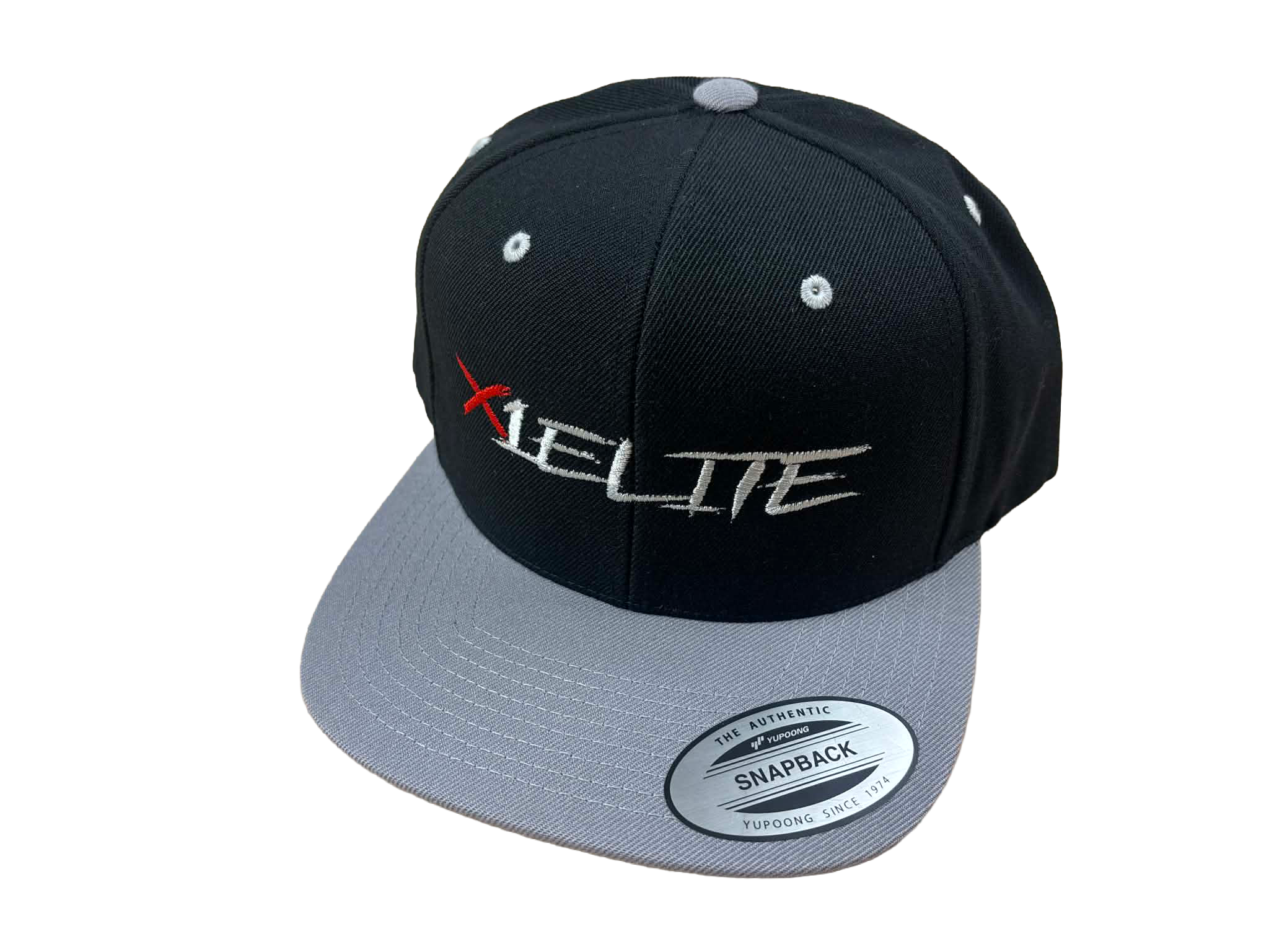 YP Classics 5-Panel Flat-Bill Trucker Hat-HEATHER/BLACK
